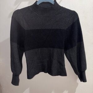 Cable & Gauge Charcoal and Black Turtleneck Sweater